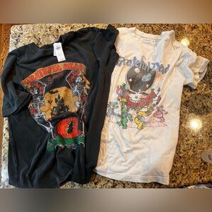 2 Grateful Dead XXL Abercrombie & Fitch Soft Short Sleeve T-Shirts one NWT